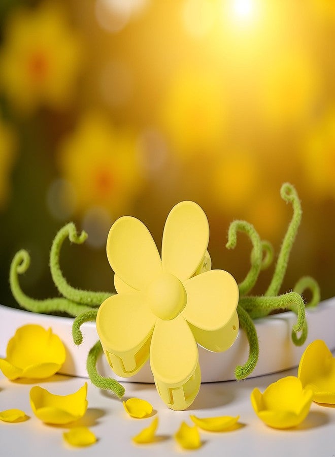 BWESOO Yellow Hair Claw Clips Flower Shaped Plastic Jaw Clips Anti-scratch Smell-less Useful Hold Tightly Light Hair Accessories for Beauty and Personal Care - Image 4